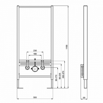 Инсталляция Aquatek Standart INSB-0000001 для биде Синяя