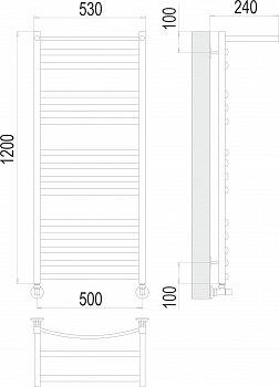 Полотенцесушитель Енисей с/п П15 500х1200Terminus