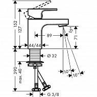 Смеситель для раковины Hansgrohe Vernis Shape 71567000 Хром