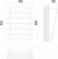 Полотенцесушитель Каскад П5 600х500Terminus