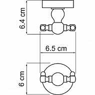 Двойной крючок WasserKRAFT Aland K-8523D Хром