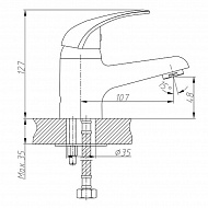 Смеситель для раковины Haiba HB1003 Хром