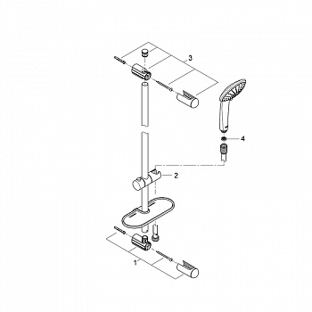 Душевой гарнитур Grohe Euphoria 27226001 Хром