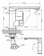 Смеситель для раковины Viko V-7312 Хром