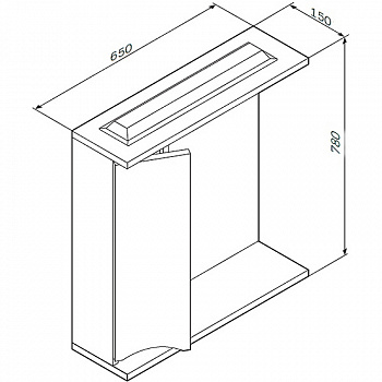 Зеркало со шкафом AM.PM Like 65 L M80MPL0651WG с подсветкой Белый