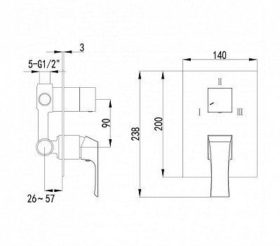 Смеситель для душа Lemark Unit LM4528C Хром