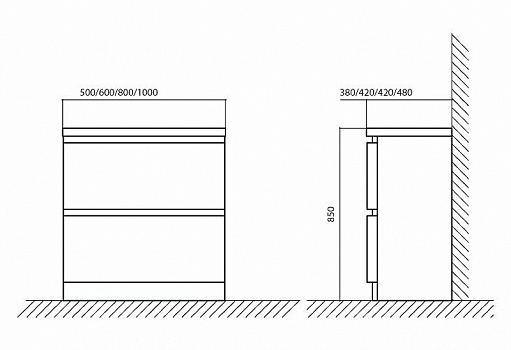Тумба под раковину BelBagno Energia 80 BB800FHC/TL Tortora Lucido