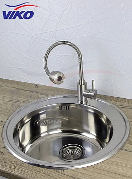Смеситель для кухни Viko V-4414 Серебро