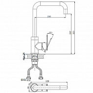 Смеситель для кухни Rush Bruny BR4335-22 Хром