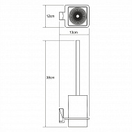 Ершик для унитаза WasserKRAFT Leine K-5027W Хром Белый