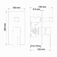 Смеситель для душа WasserKRAFT Alme 1541 Хром
