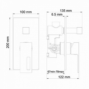 Смеситель для душа WasserKRAFT Alme 1541 Хром