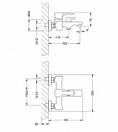 Смеситель для ванны Lemark Evitta LM0514C Хром