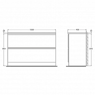 Тумба под раковину BelBagno 120 ALBANO-1200-2C-PIA-BL Bianco Lucido