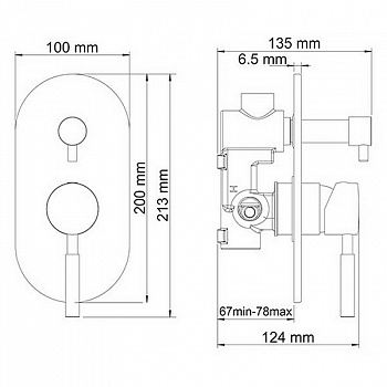 Смеситель для душа WasserKRAFT Main 4141 Хром