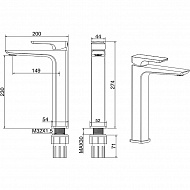 Смеситель для раковины Allen Brau Infinity 5.21002-31 Черный матовый
