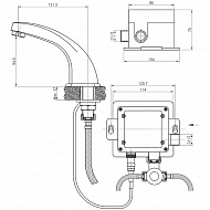 Смеситель для раковины Kaiser Sensor 38111 Хром