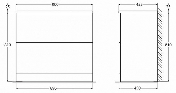 Тумба под раковину BelBagno Albano 90 ALBANO-900-2C-PIA-PS Pino Scania