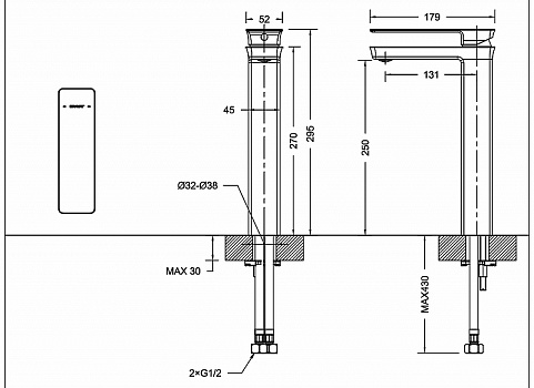 Смеситель для раковины Bravat Phillis F156101C-A-ENG Хром