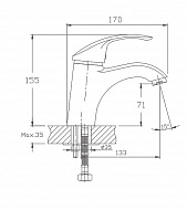 Смеситель для раковины Haiba HB1021 Хром