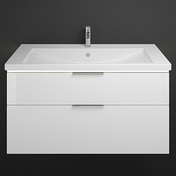 Тумба с раковиной Burgbad Eqio 123 SEZA123F2009C0001*1 подвесная Белая глянцевая