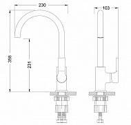 Смеситель для кухни Lemark Aura LM0605C Хром