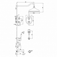 Душевая система Lemark Brava LM4722G Золото