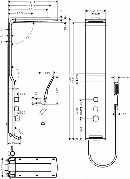 Душевая панель Hansgrohe Raindance 27008400 Белая Хром