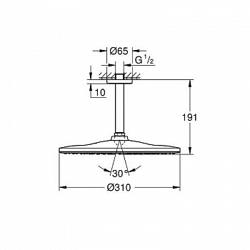 Верхний душ Grohe Rainshower 310 Mono 26560000 Хром