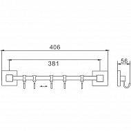 Вешалка для полотенец Haiba HB8615-5 Хром