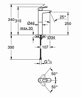 Смеситель для раковины Grohe BauLoop 23764000 Хром