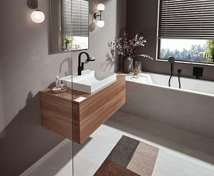 Смеситель для раковины Hansgrohe Vivenis 75030670 Черный матовый