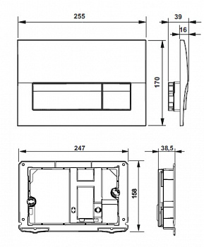 Клавиша для инсталляции Roca Active 32B хром глянец 8901130B1
