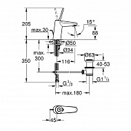 Смеситель для раковины Grohe Eurodisc Joy 23425000 Хром