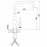 Смеситель для кухни Lemark Expert LM5077S Хром матовый