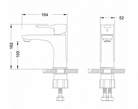 Смеситель для раковины Lemark Evitta LM0506C Хром