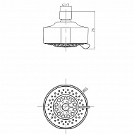 Верхний душ Lemark LM8041C Хром