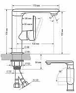 Смеситель для раковины Viko V-7713 Хром
