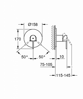 Смеситель для душа Grohe Plus 24059003 Хром