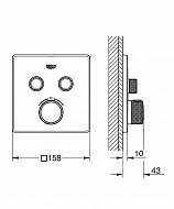 Смеситель для душа Grohe Grohtherm SmartControl 29124000 с термостатом Хром