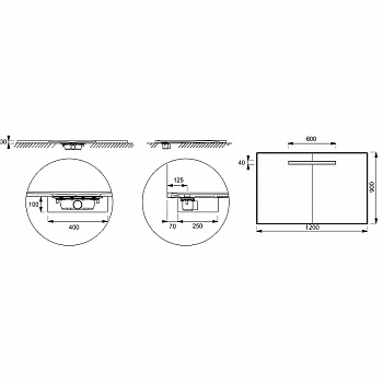 Душевой поддон из неокварца Jacob Delafon Surface 120x90 E62628-SS2 Белый гипс