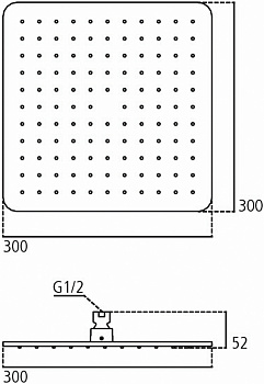 Верхний душ Ideal Standard Ideal Rain Cube B0025AA Хром