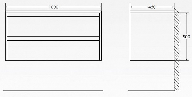 Тумба под раковину BelBagno Kraft 100 KRAFT-1000-2C-SO-RT подвесная Табачный дуб