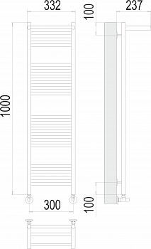 Полотенцесушитель Аврора с/п П20 300х1000Terminus