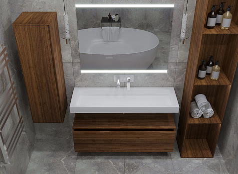 Тумба Boheme Armadi Art Vallessi UNO-S 60 897-060-D подвесная Dark Oak