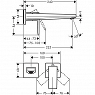 Смеситель для раковины Hansgrohe Metropol 32526990 Золото
