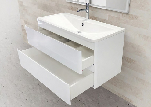 Тумба под раковину BelBagno ACQUA-800-2C-SO-BL подвесная Bianco Lucido