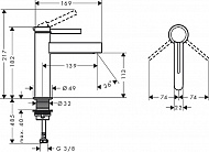 Смеситель для раковины Hansgrohe Finoris 76023000 Хром