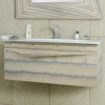 Тумба под раковину Clarberg Papyrus Wood 100 Pap-w.01.10/LIGHT подвесная Светлое дерево