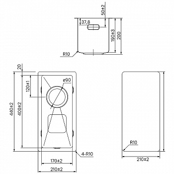 Кухонная мойка Iddis Edifice 20 EDI21G0i77 Графит